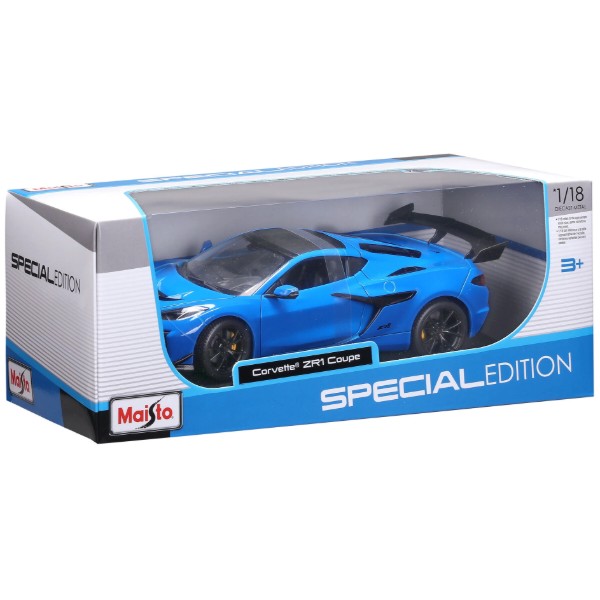 Фото - Колекційна машинка 1:18 Maisto 2025 Corvette ZR1 Coupe (31475 blue.met)